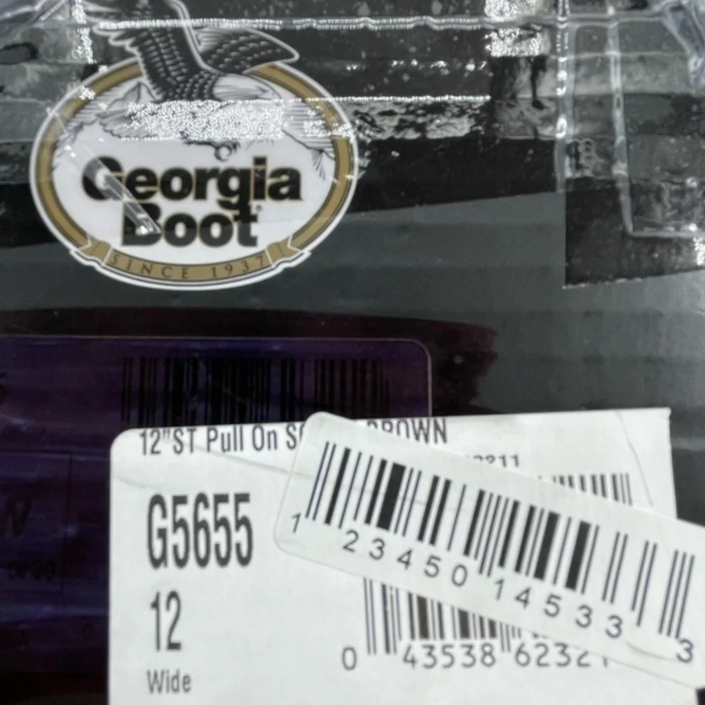 Georgia Men’s Muddog Steel Toe Comfort Core Work Boots Size 12 NWT‎